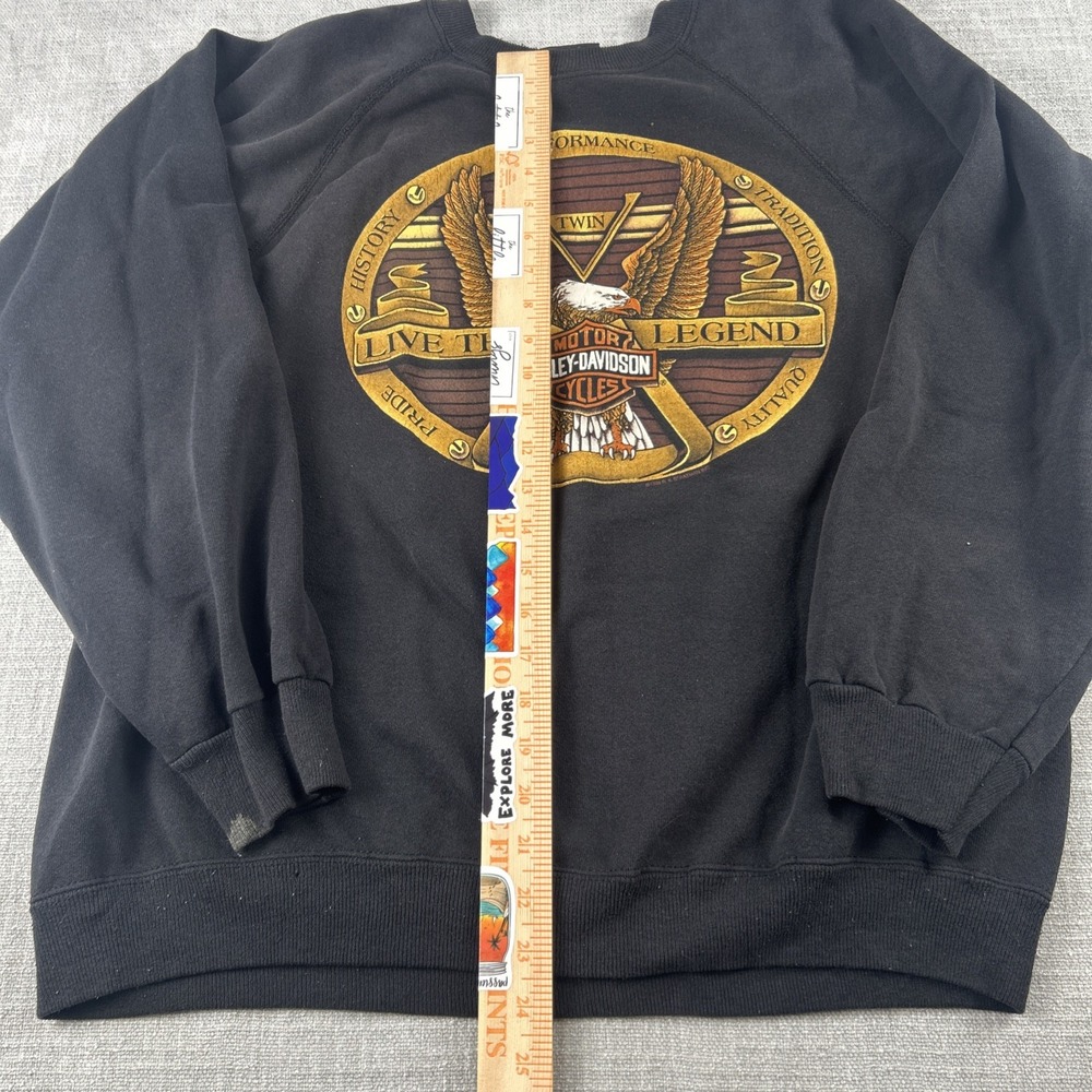 Vintage 1990s Harley-Davidson Ft. Lauderdale Eagle Sweatshirt XL USA Made - Picture 5 of 11